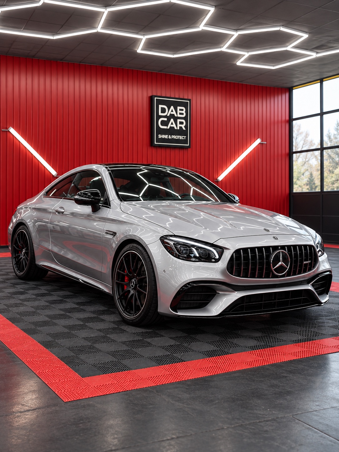 Mercedes w studiu DAB CAR — wizualizacja ochrony nowego auta